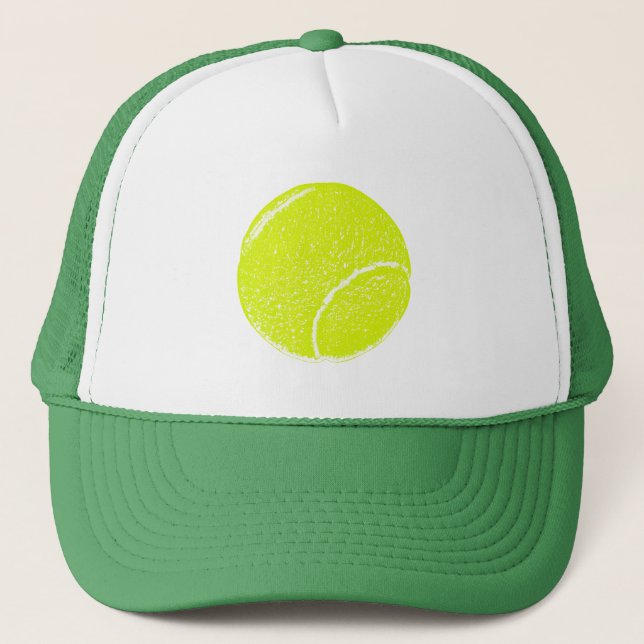 yellow tennis ball trucker hat (Front)