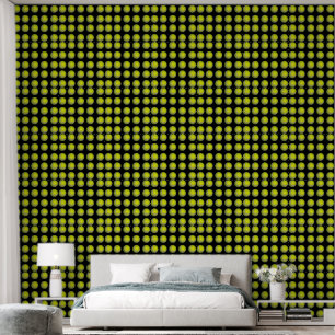 Yellow Tennis Balls On Black, Wallpaper