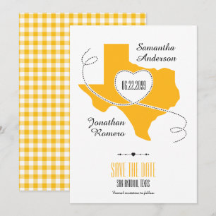 Yellow Texas Curling Ribbon Save The Date