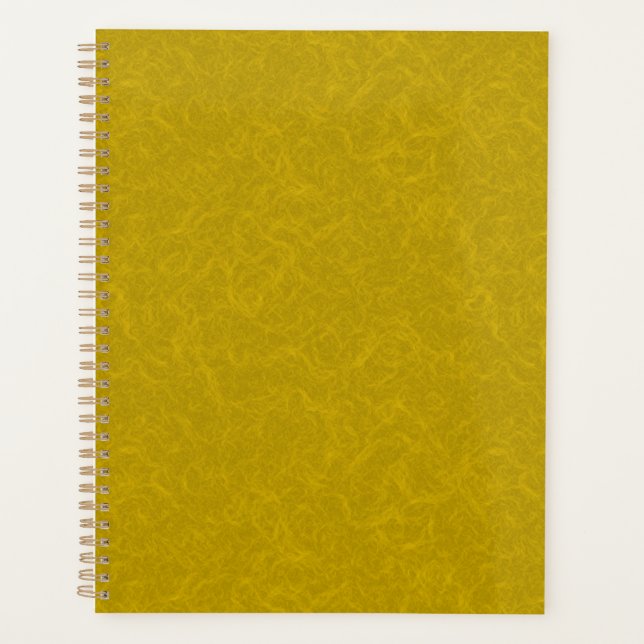 Yellow textured surface with  swirling pattern planner (Front)
