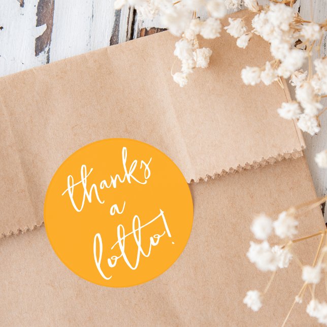 Yellow Thanks a Lotto Sticker Lottery Ticket Favou (Creator Uploaded)