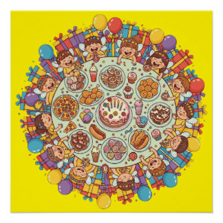 Yellow Themed Fairy Costume Party For Children Poster