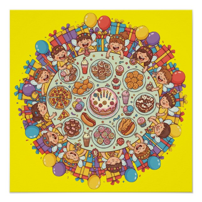 Yellow Themed Fairy Costume Party For Children Poster (Front)