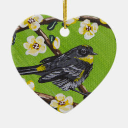 Yellow Throat Warbler ~ Spring Ceramic Ornament