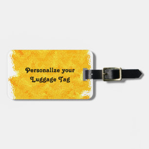 Yellow Tie Dye Luggage Tag