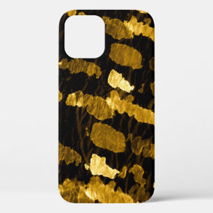 Yellow tie-dye splash, watercolor pattern. iPhone 12 case