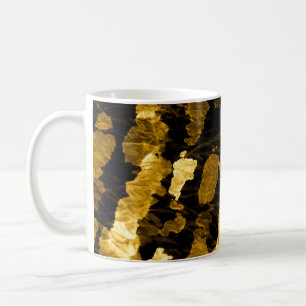 Yellow tie-dye splash, watercolor pattern. coffee mug