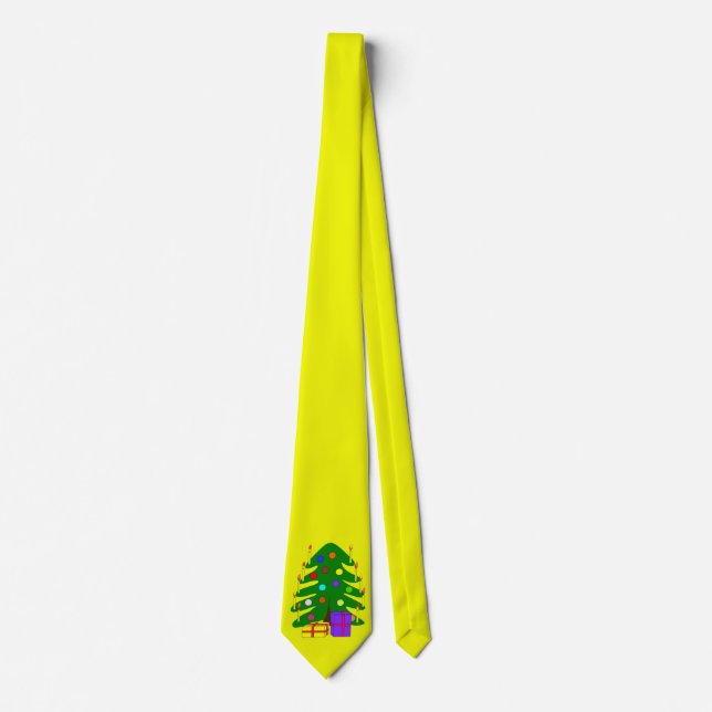 Yellow Tie W/Pine Tree (Front)