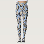 Yellow Tiger Swallowtail Butterflies Pattern Leggings<br><div class="desc">Step out in style with these leggings featuring a pretty all-over pattern of yellow tiger swallowtail butterflies against a light blue or sky blue background. These butterfly illustrations are in a simple, realistic style that's perfect for butterfly fans. The pale yellow and black colours of the butterflies stands out nicely...</div>