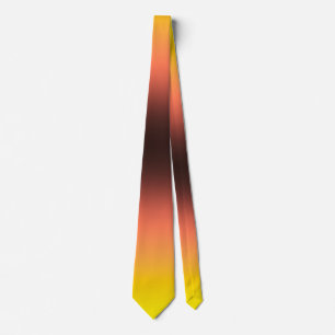 Yellow to Burnt Orange Gradient Necktie Bold Warm