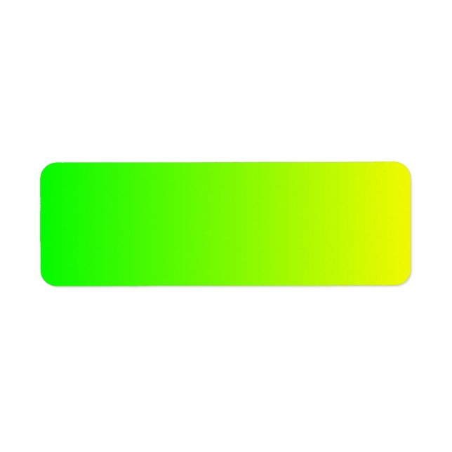 Yellow to Green Gradient Return Address Label (Front)