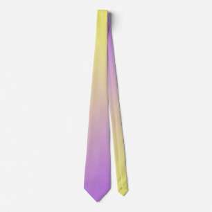 Yellow to Purple Color-block Gradient Tie