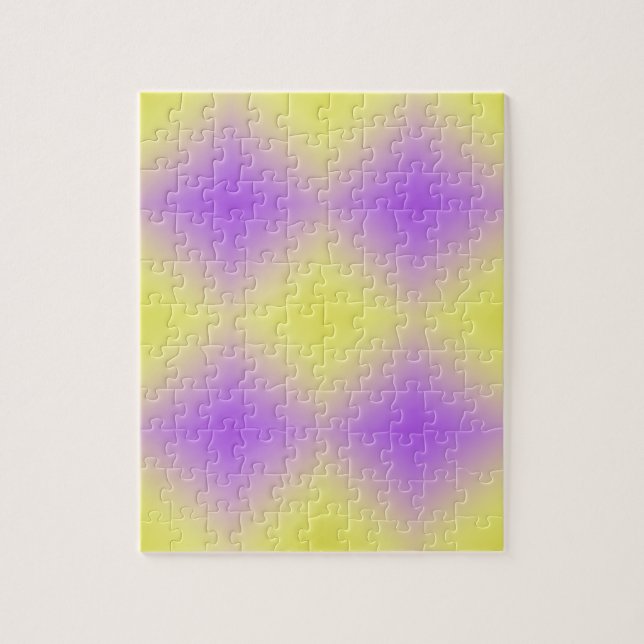 Yellow to Purple Diamond Pattern Gradient Jigsaw Puzzle (Vertical)