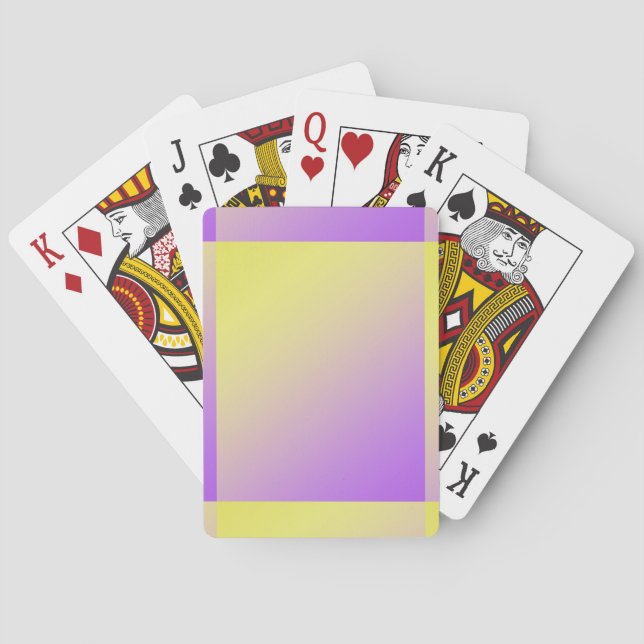 Yellow to Purple Gradient Abstract Playing Cards (Back)