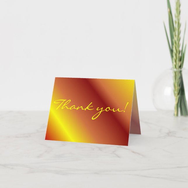 Yellow to Red Gradient Note Card (Front)
