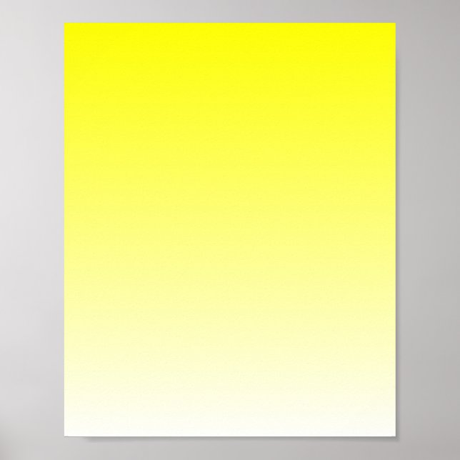 Yellow to White Gradient 5x7 Poster (Front)