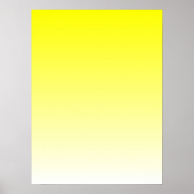 Yellow to White Gradient Poster (Front)