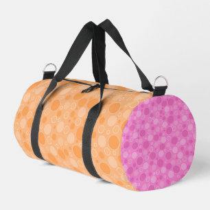 yellow toned polka dots in retro sixties style duffle bag