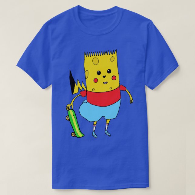 Yellow toon Character SpongeBart PikaPants Knock O T-Shirt (Design Front)