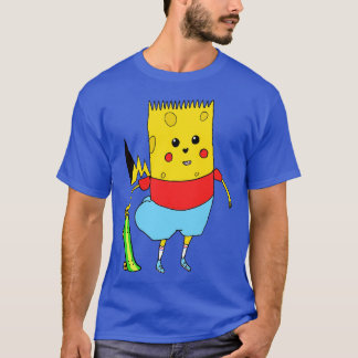 Yellow toon Character SpongeBart PikaPants Knock O T-Shirt
