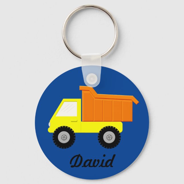 Yellow Toy Truck Key Ring (Front)