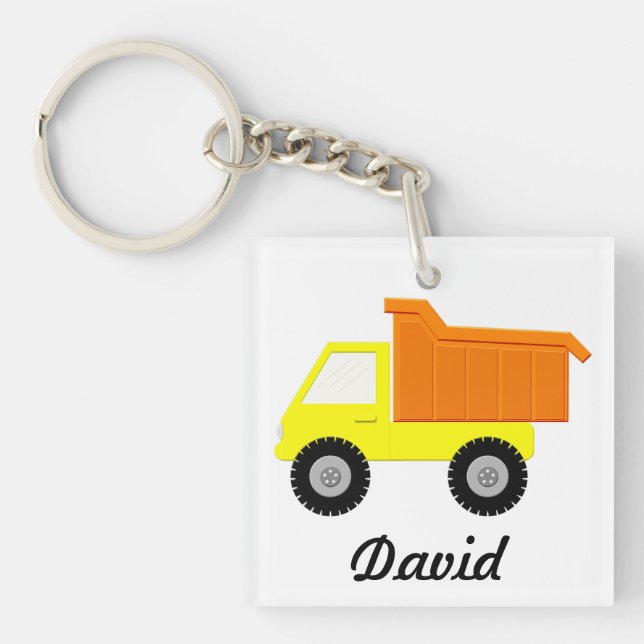 Yellow Toy Truck Key Ring (Front)