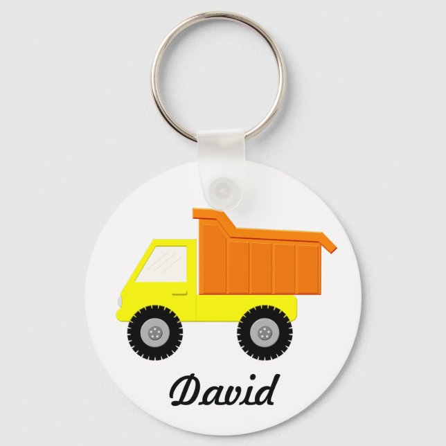 Yellow Toy Truck Key Ring (Front)