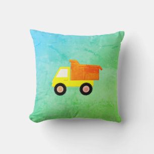 Yellow Toy Truck Kids Cushion