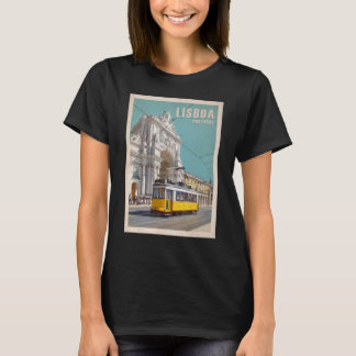 Yellow Tram, Augusta Street Arch. Lisbon, Portugal T-Shirt