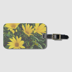 Yellow Treasure Wildflowers Luggage Tag
