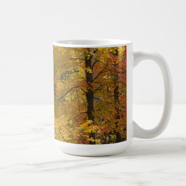 Yellow Trees Of Autumn Coffee Mug (Right)