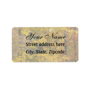 Yellow Trees Of Autumn Label
