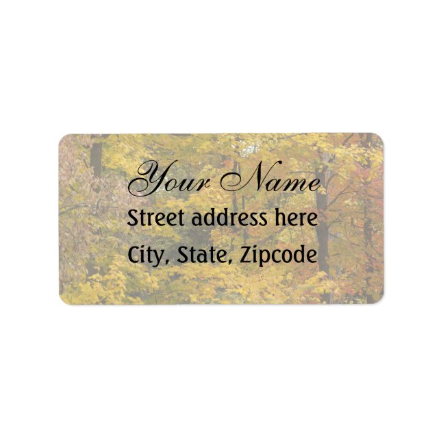 Yellow Trees Of Autumn Label (Front)