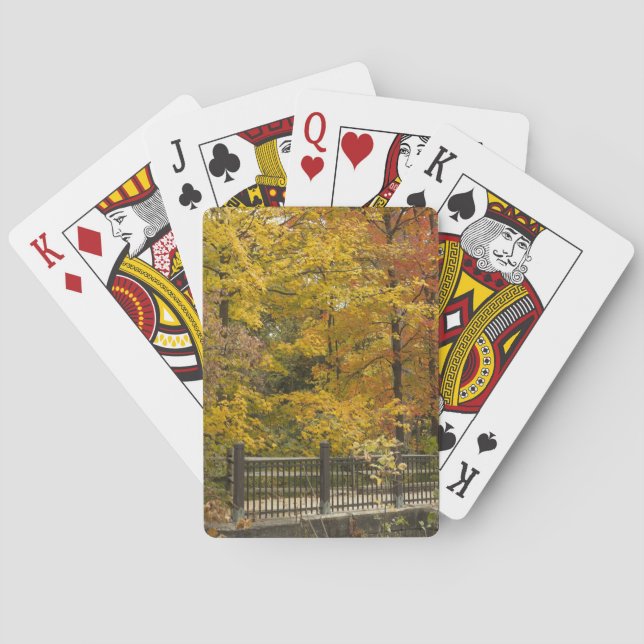 Yellow Trees Of Autumn Playing Cards (Back)