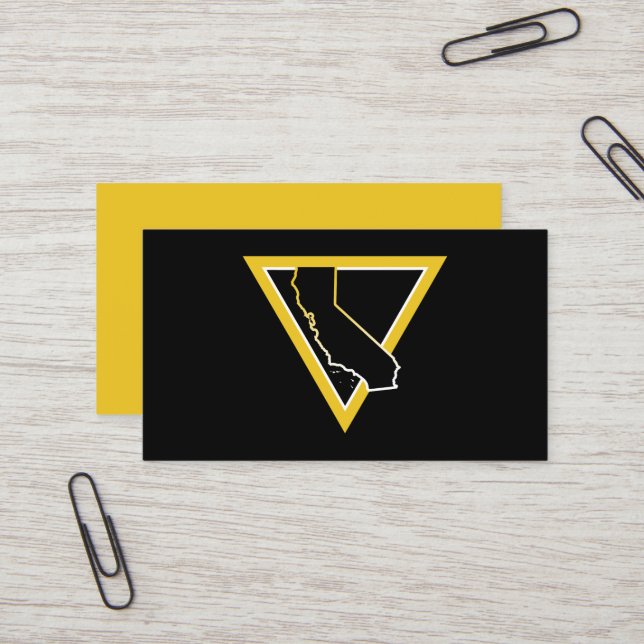yellow triangle california business card (Front/Back In Situ)