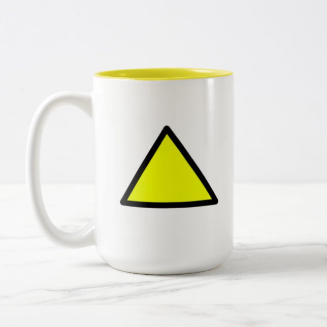 Yellow Triangle Two-tone Mug (Left)