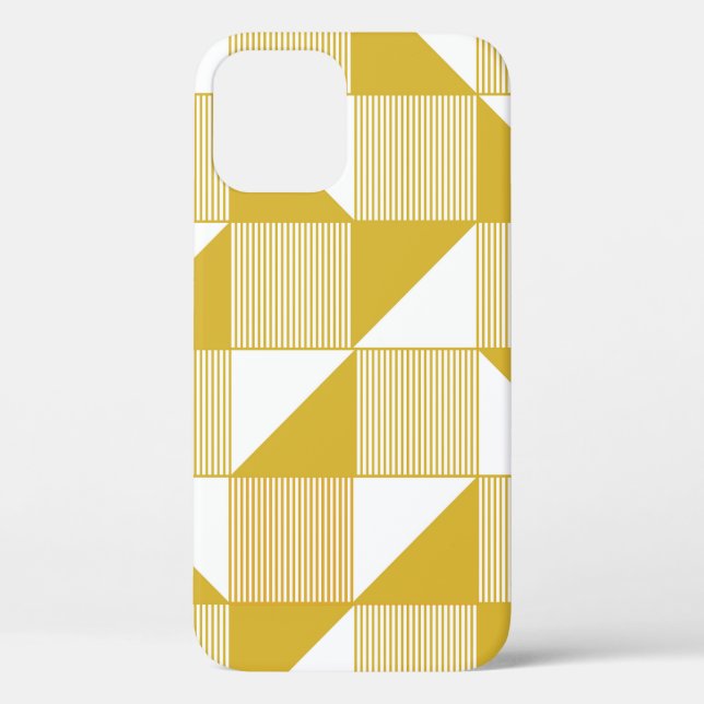 Yellow Triangles: Linear Seamless Pattern. Case-Mate iPhone Case (Back)
