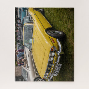 Yellow Triumph Stag sports car Jigsaw Puzzle