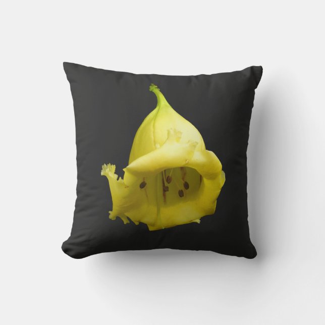 Yellow Tropical Blossom Cushion (Front)