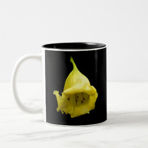 Yellow Tropical Blossom Two-Tone Coffee Mug