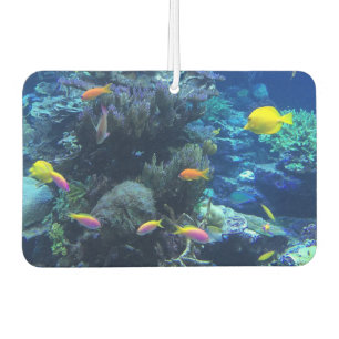Yellow Tropical Fish Underwater Photo Car Air Freshener