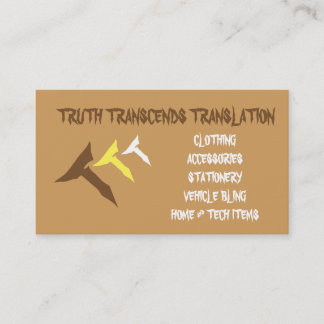 Yellow truth biz card