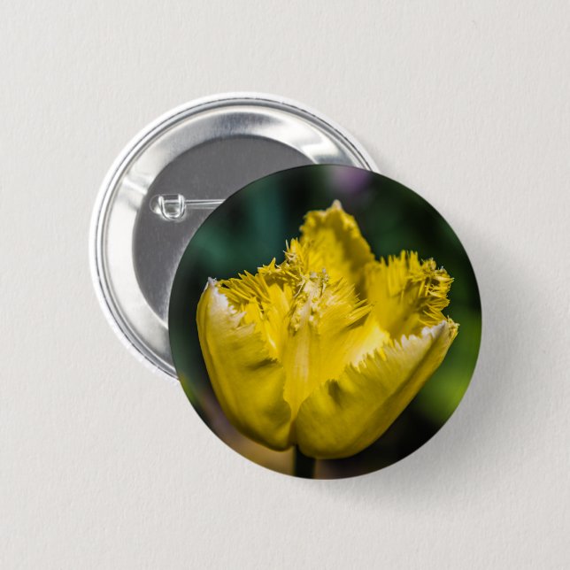 Yellow Tulip 6 Cm Round Badge (Front & Back)