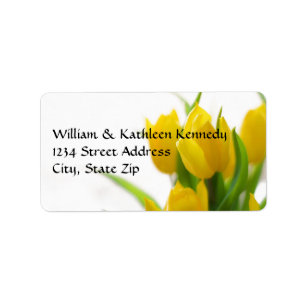 Yellow Tulip - Address Label