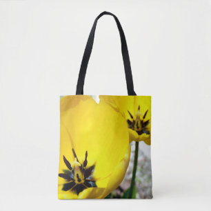 Yellow Tulip All Over Print Tote Bag