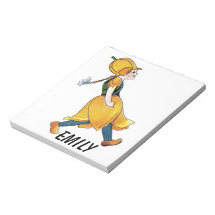 Yellow Tulip Cute Flower Child Floral Funny Girl Notepad