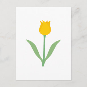 Yellow Tulip Flower. Postcard