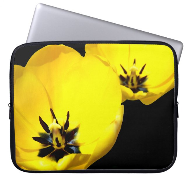 Yellow Tulip Laptop Case (Front)