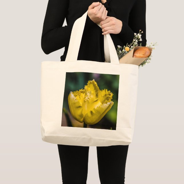 Yellow Tulip Large Tote Bag (Front (Product))