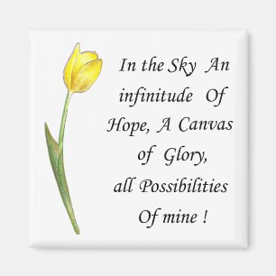 Yellow Tulip Magnet